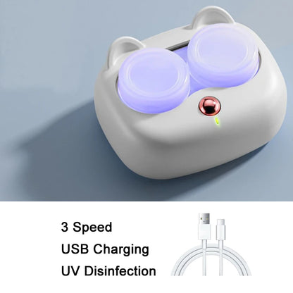 USB Ultrasonic Contact Lens Cleaner Machine,  with Removable Box, Portable Rechargeable & Battery Dual mode optional