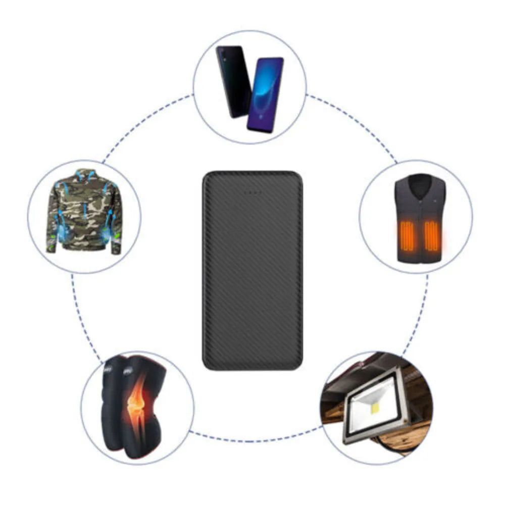 20000Mah Power Bank Pack Fast Charger 2 USB External Battery For Mobile Phone UK