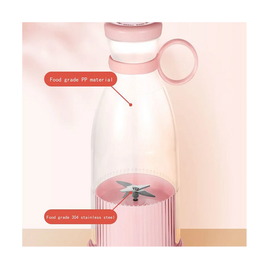 Rechargeable Mixers Fruit Juicers USB Portable Juice Bottle Mini Fast Electric Blender Smoothie Ice Maker White