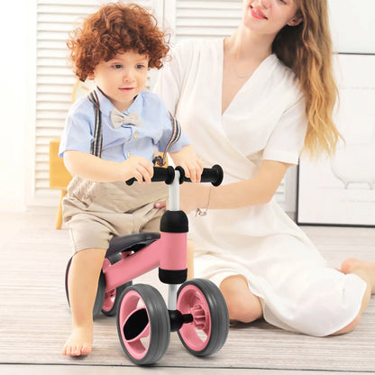 DORTALA Baby Balance Bike 4 Wheels Toddler First Bike Infant Walker Riding Toys