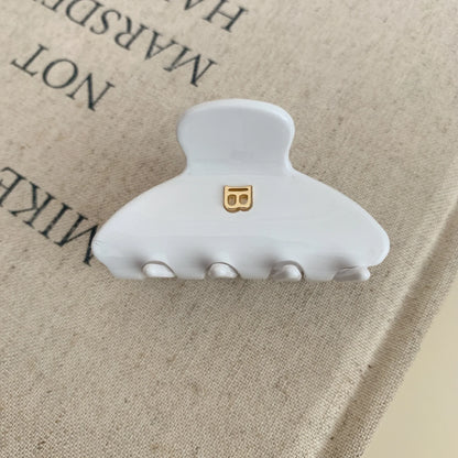 Acetate Letter B Hair Clip Curved Design High Ponytail Claw for Teens Cute Korean Fashion Hair Accessory Secure Hold Daily