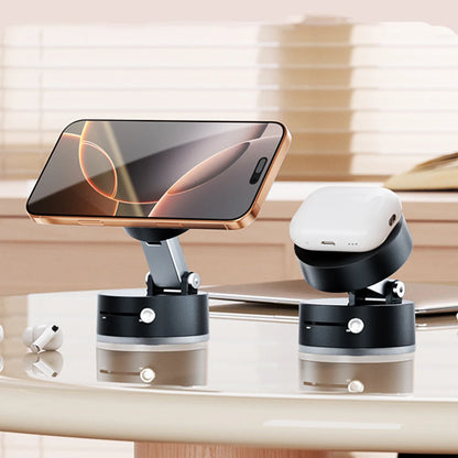 Mini Vacuum Double Side Magnetic Suction Cup Phone Holder Foldable Suction Cup Car Navigation Bracket for iPhone 16 15 Samsung