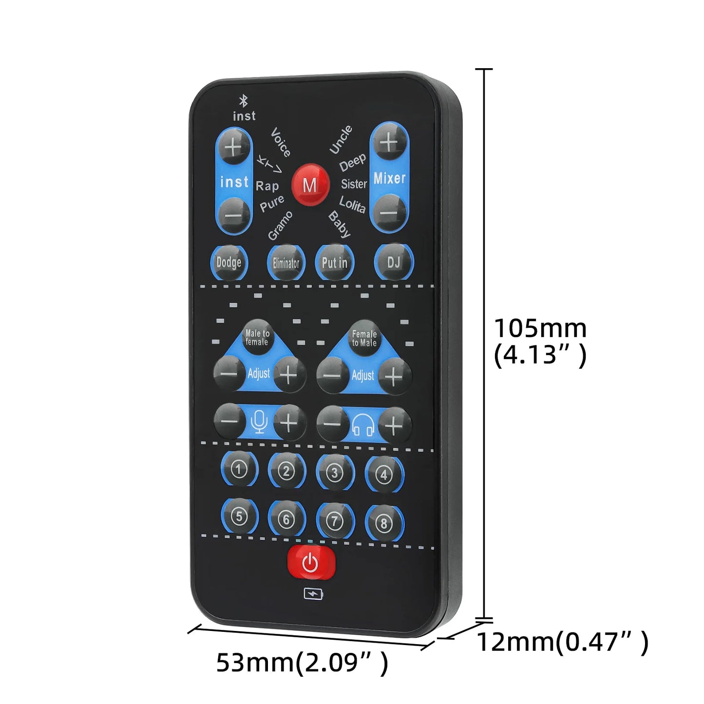 i9 Voice Changer Mini Multiple Audio Effect Bluetooth-Compatible Live Sound Cards Ultra-Thin Portable Live Sound Card Mic Tool