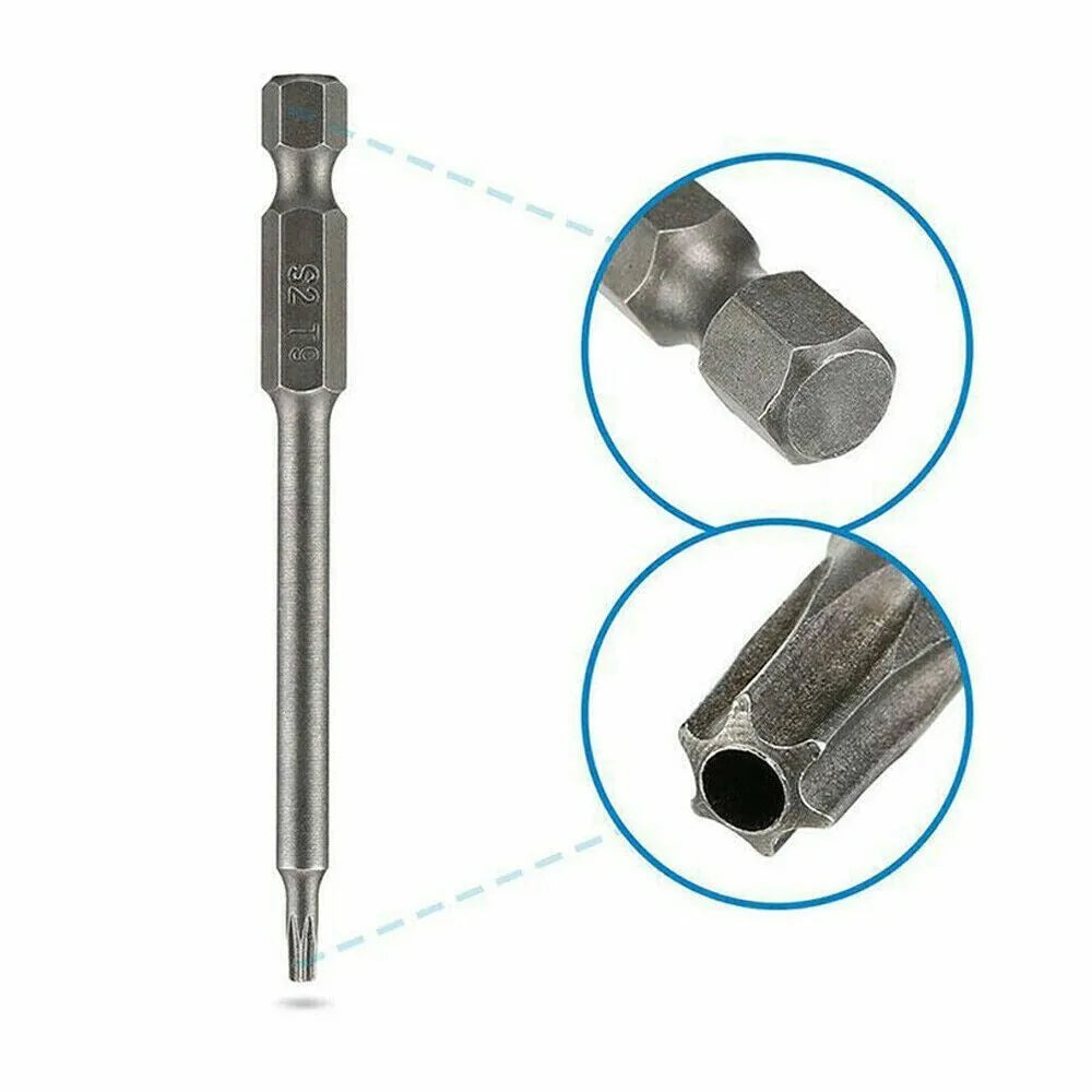 11Pcs Long Reach Torx Star Hex Security Bit Set Tamper Proof Screwdriver Bits