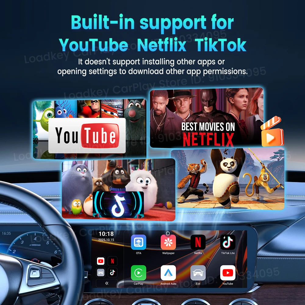 CarlinKit CP2A Pro Ai Box Wireless Adapter CarPlay Android Auto Wireless Smart CarPlay Box Support YouTube Netflix TikTok 5G USB
