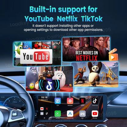 CarlinKit CP2A Pro Ai Box Wireless Adapter CarPlay Android Auto Wireless Smart CarPlay Box Support YouTube Netflix TikTok 5G USB