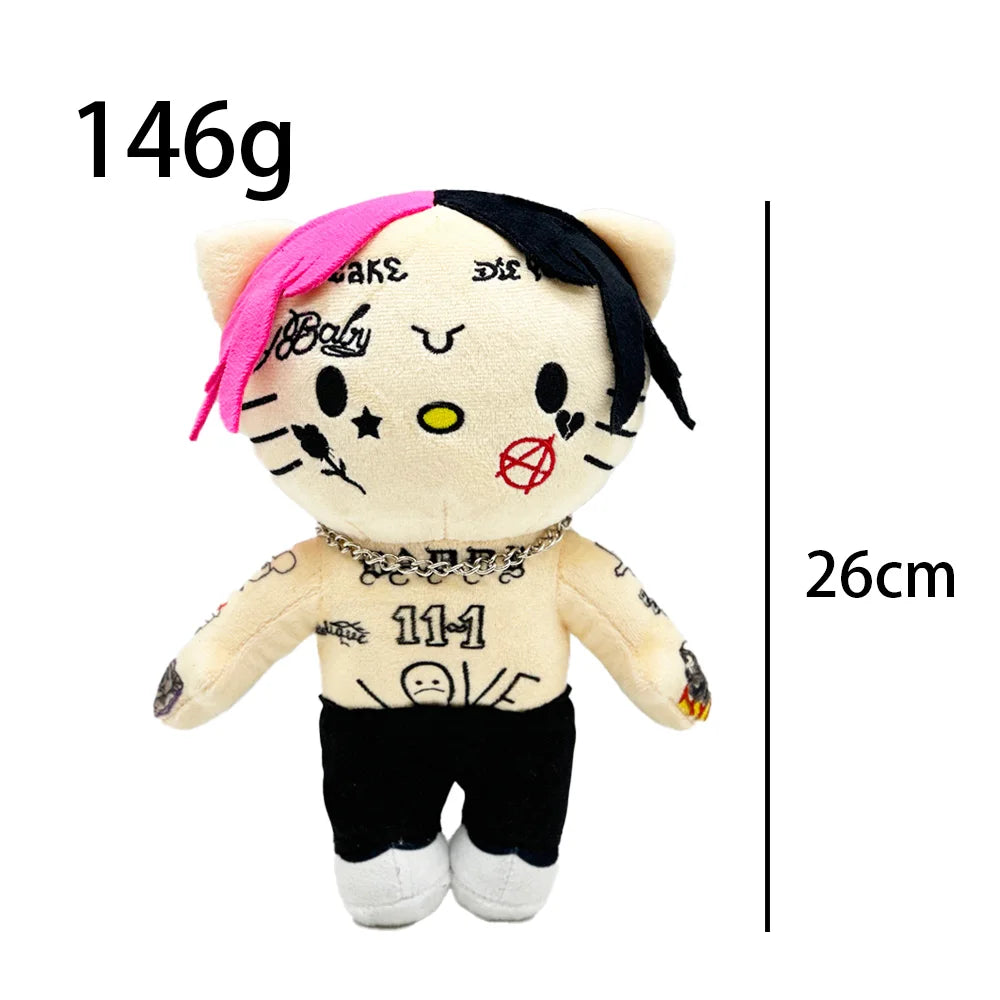 New Hello Kitty Ken Carson Rapper Trippie Taylors Plush Toy Doll with Clothes Stuffed Soft Plush Toys Fans Collect Gifts