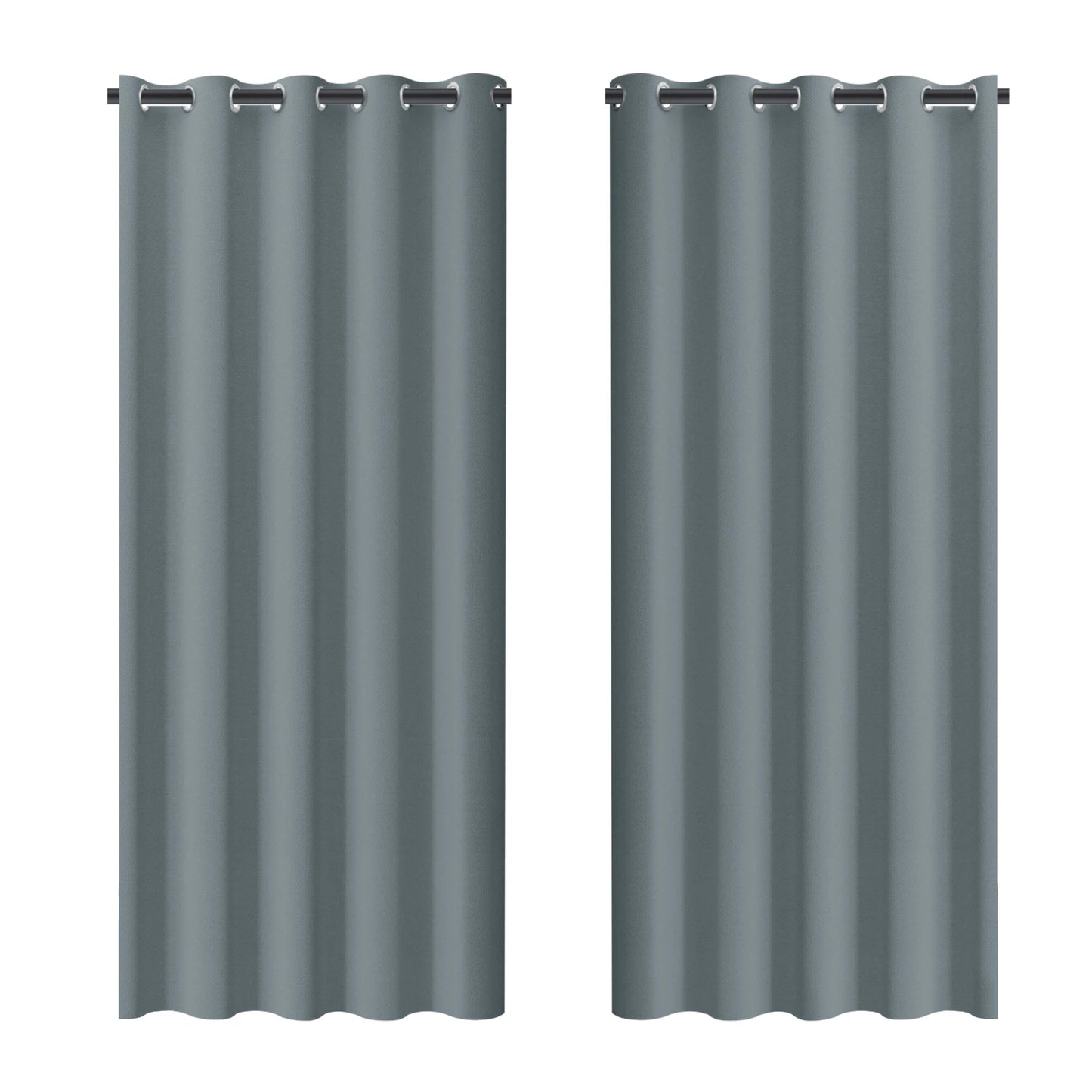 Blackout Curtains 2 Panels Thermal Insulated Grommet Darkening Drapes Solid Black Long Curtain for Bedroom Window Living Room