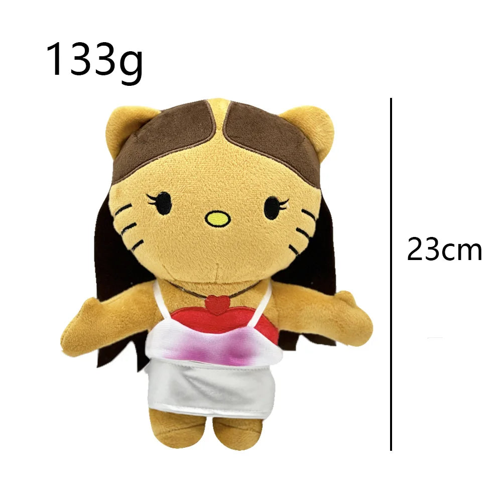 New Hello Kitty Ken Carson Rapper Trippie Taylors Plush Toy Doll with Clothes Stuffed Soft Plush Toys Fans Collect Gifts