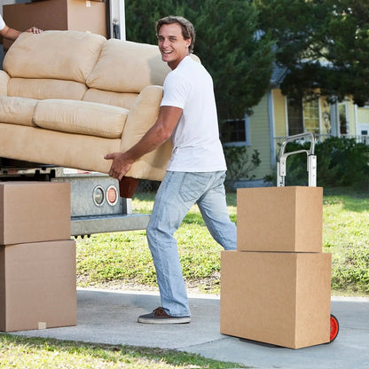 ERGOMASTER Folding Hand Truck Heavy Duty Sack Barrow W/Telescopic Handle All-Terrain Wheels