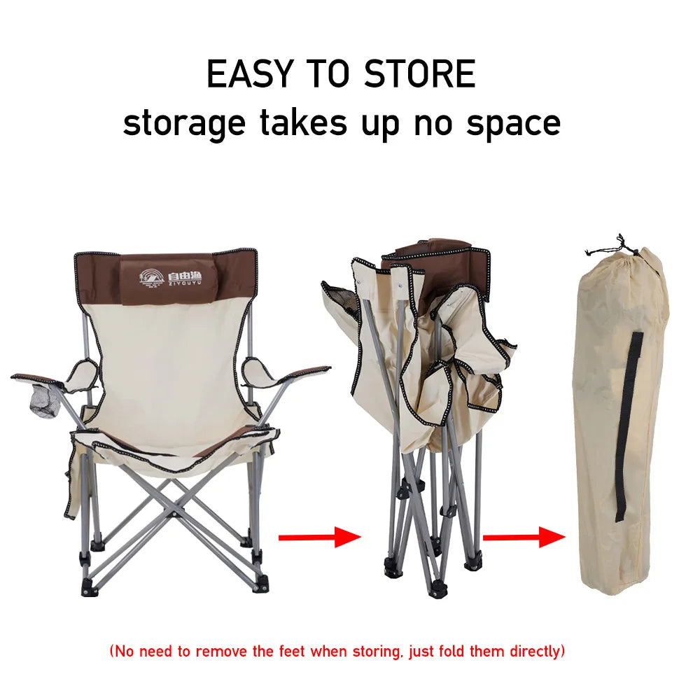 【Breeins】Portable adjustable folding camping chair, lightweight travel, fishing chair, beach chair, suitable for grassland