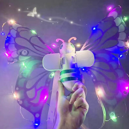 Electric Butterfly Wings Moving Elf Wing with Light Fairy Wings for Kids Birthday Christmas Cosplay Dress Up Angel Girls Toy