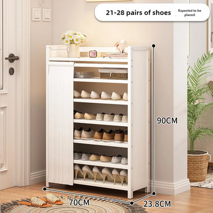 Free installation shoe rack indoor simple folding household multi-layer dustproof rental room shoe storage artifact