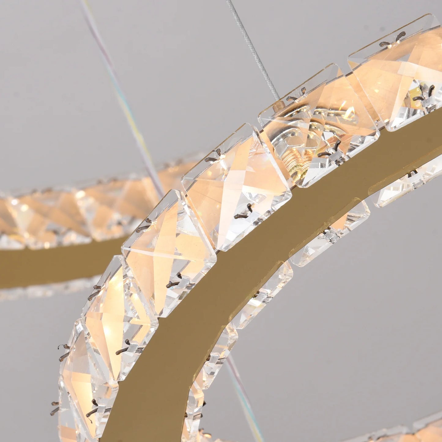 Crystal Pendant Light Living Room Remote Control Gold Chrome Lustre Ceiling Chandeilers Lamp for Bedroom Home Decoration Luminai