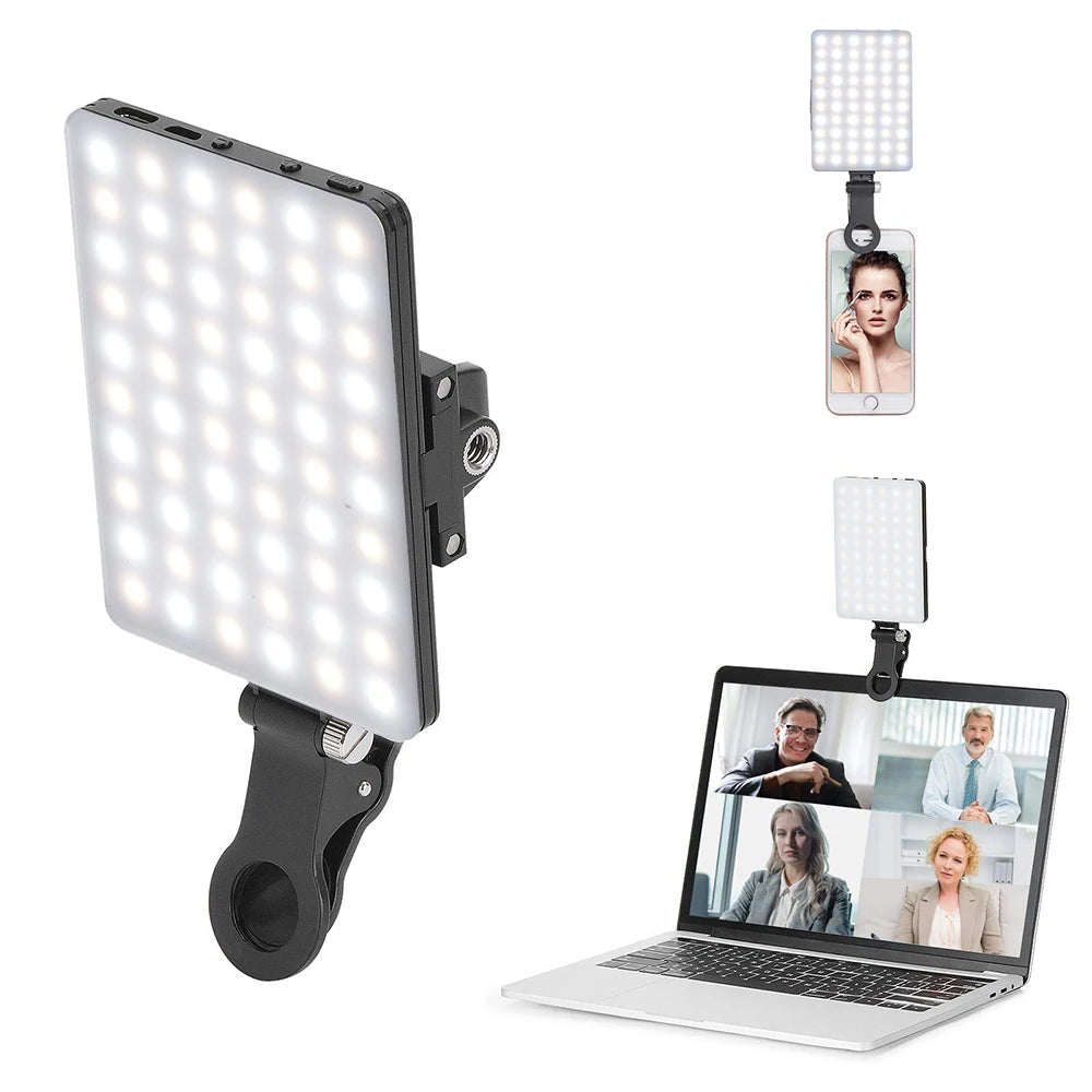 Fill Light Mobile Cell Phone LED Live Broadcast Selfie Video Conference Photography Lighting Kit Portable USB Charging Fill Lamp