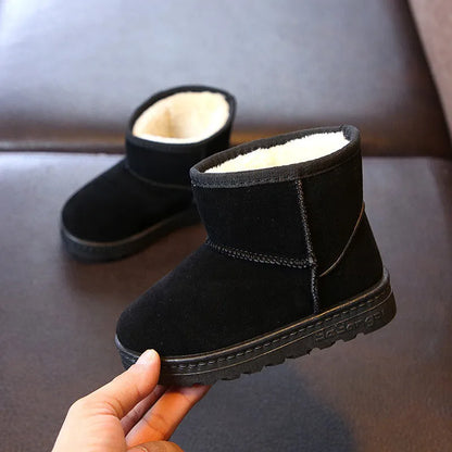 Kids Winter Slippers - Luxury Fur Lined Non-Slip Indoor Boots for Boys & Girls