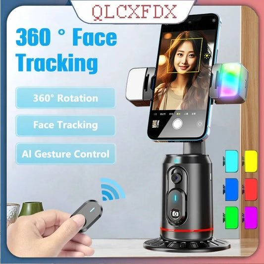360 Degree Rotation Follow-up Gimbal Stabilizer Monopod Desktop Face Tracking Gimbal with Remote For Video Vlog Live Photography