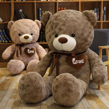 Nice New Hot High Quality 2 Colors Teddy Bear With Love Stuffed Animals Plush Toys Doll Pillow Kids Lovers Birthday Baby Gift