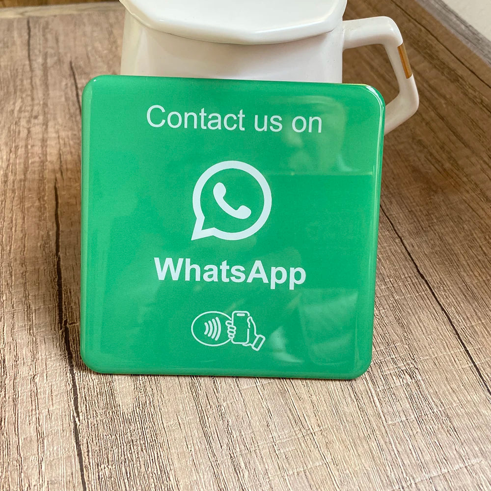3.93"X3.93" Instagram Facebook Google Tripadvisor Trustpilot Review NFC Tap Card Sign Self-Adhesive Epoxy Plate Sticky