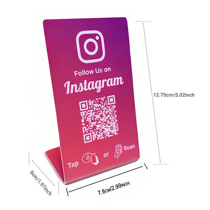 NFC 215 Programmable for Google Review Card NFC Station Table 13.56Mhz QR code can be independently set to link Standing Card