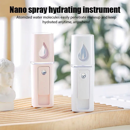 OREADEX Mini Nano Mist Sprayer Cooler Facial Steamer Humidifier USB Rechargeable Face Moisturizing Nebulizer Beauty Skin Care