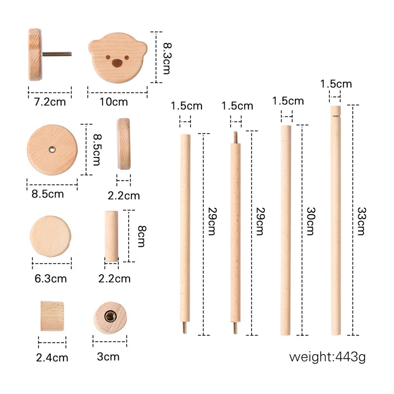 Baby Crib Mobile Bed Bell Toys Musical Rattle Educational Toys Bed Bell Newborn Mobile Bed Bell Bracket Baby Hanging Toys Holder