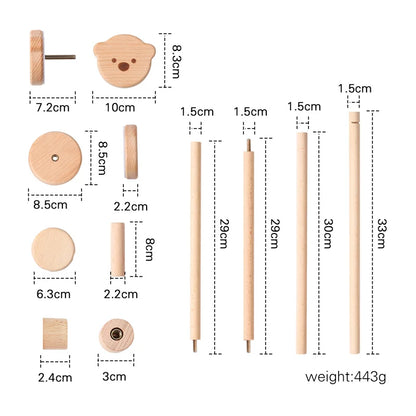 Baby Crib Mobile Bed Bell Toys Musical Rattle Educational Toys Bed Bell Newborn Mobile Bed Bell Bracket Baby Hanging Toys Holder