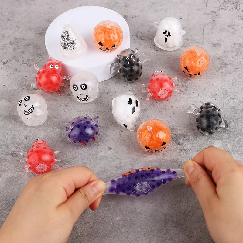5/10/20Pcs Halloween Squeeze Ball Pumpkin Ghost Fidget Toy Kids Halloween Birthday Party Favors Trick or Treat Goodie Bag Filler