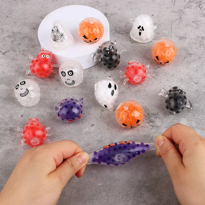5/10/20Pcs Halloween Squeeze Ball Pumpkin Ghost Fidget Toy Kids Halloween Birthday Party Favors Trick or Treat Goodie Bag Filler