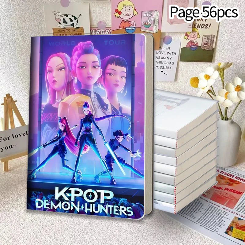 Kpop Demon Coil Notebook Anime Huntrix Book Notebook Decorative Party Gift for Guest Birthday Party Supplies Kpop Warrior