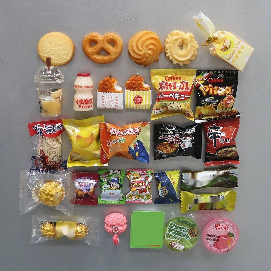 South Korean Ins Cute And Interesting Simulation Of Small Snacks Miniature Refrigerator Sticker Magnetic Magnet Decoration Gift