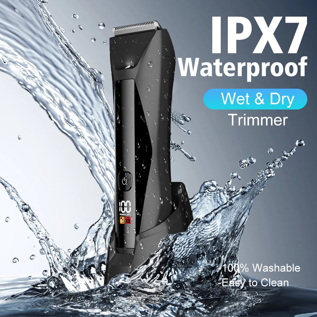 Sejoy Body Hair Trimmer Clipper for Men,Rechargeable Cordless Barber Clippers,Electric Hair Trimmer,Waterproof Beard Trimmer