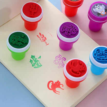 12/24pcs Creative Cartoon Pumpkin Bat Seal Halloween Party Toy Children Birthday Party Small Gifts Kids Favour Gift Bag Fillers