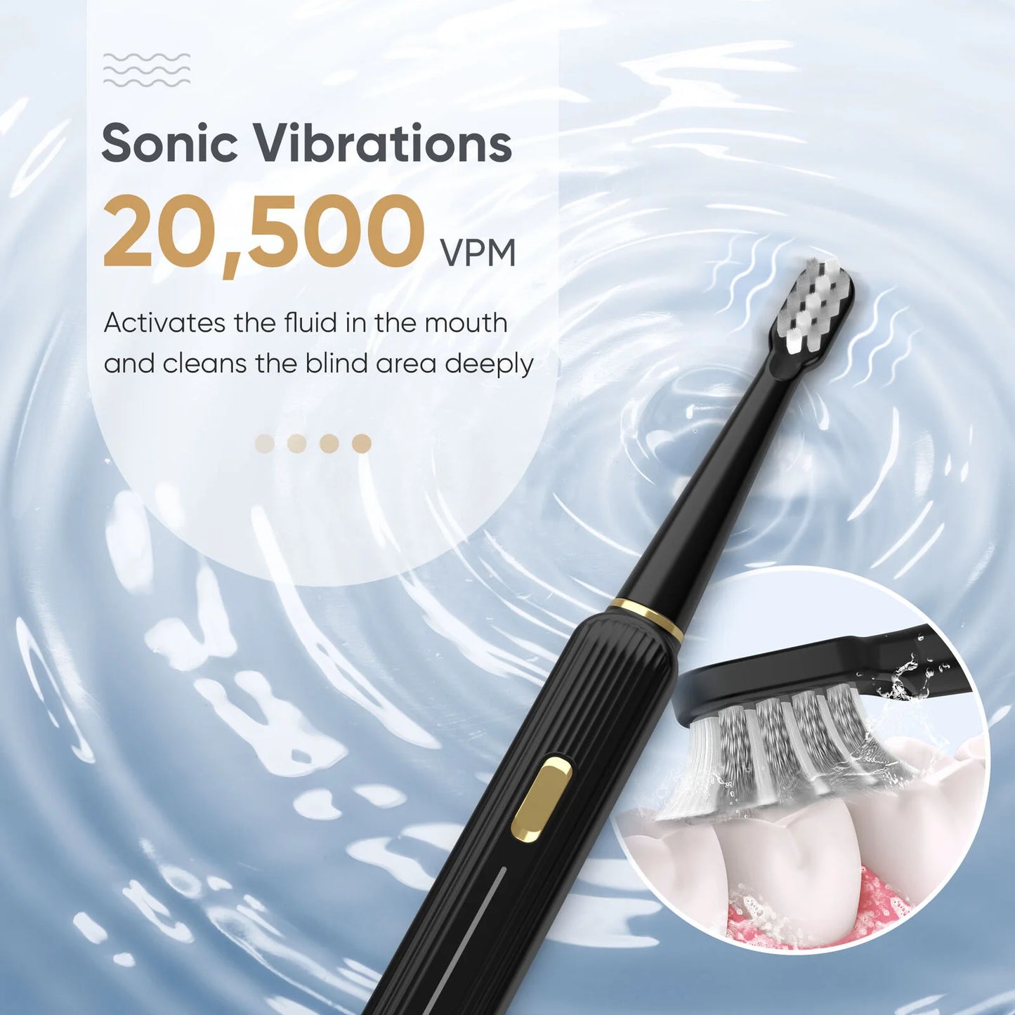 SEJOY Sonic Electric Toothbrush Rechargeable For Adult Rotating Toothbrush With 12 Brush Heads 5 Modes Timer