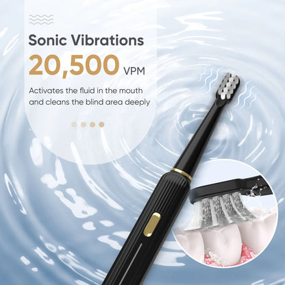 SEJOY Sonic Electric Toothbrush Rechargeable For Adult Rotating Toothbrush With 12 Brush Heads 5 Modes Timer