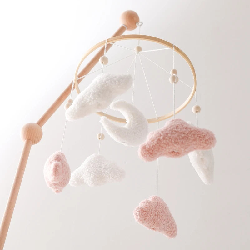 Baby Crib Mobile Bed Bell Toys Musical Rattle Educational Toys Bed Bell Newborn Mobile Bed Bell Bracket Baby Hanging Toys Holder