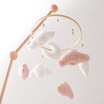 Baby Crib Mobile Bed Bell Toys Musical Rattle Educational Toys Bed Bell Newborn Mobile Bed Bell Bracket Baby Hanging Toys Holder