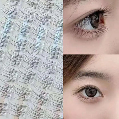 New Natural Cluster Fishtail Type Glue-free Self-adhesive False Eyelashes Eyelash Extension Makeup Natural Cluster 2025 New