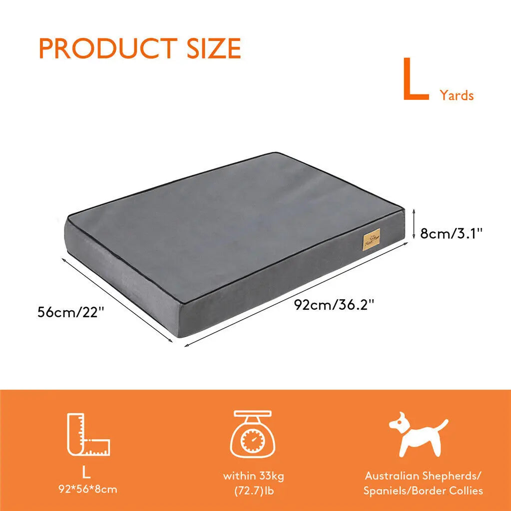 ML XL 2XL Hundebett Jumbo Orthopädisches Hundebett mit Memory-Schaum-Basis, Matratze und waschbarem Bezug, wasserdicht