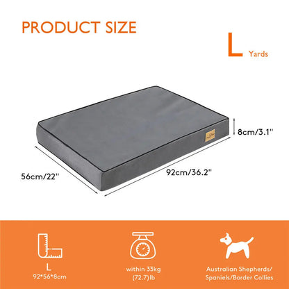 ML XL 2XL Hundebett Jumbo Orthopädisches Hundebett mit Memory-Schaum-Basis, Matratze und waschbarem Bezug, wasserdicht