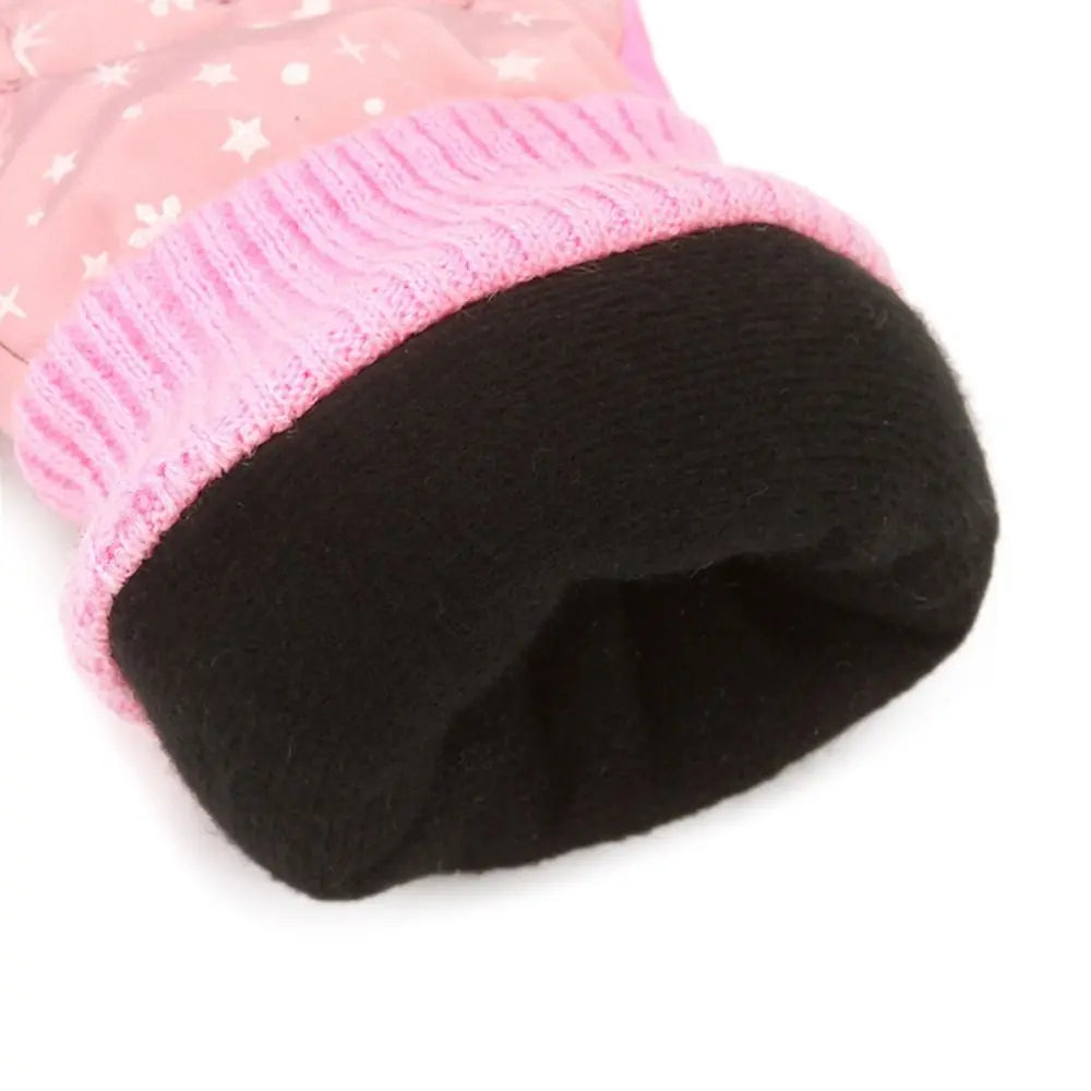 Kids Winter Ski Gloves - Waterproof Warm Snow Mittens for Girls Ages 5-8