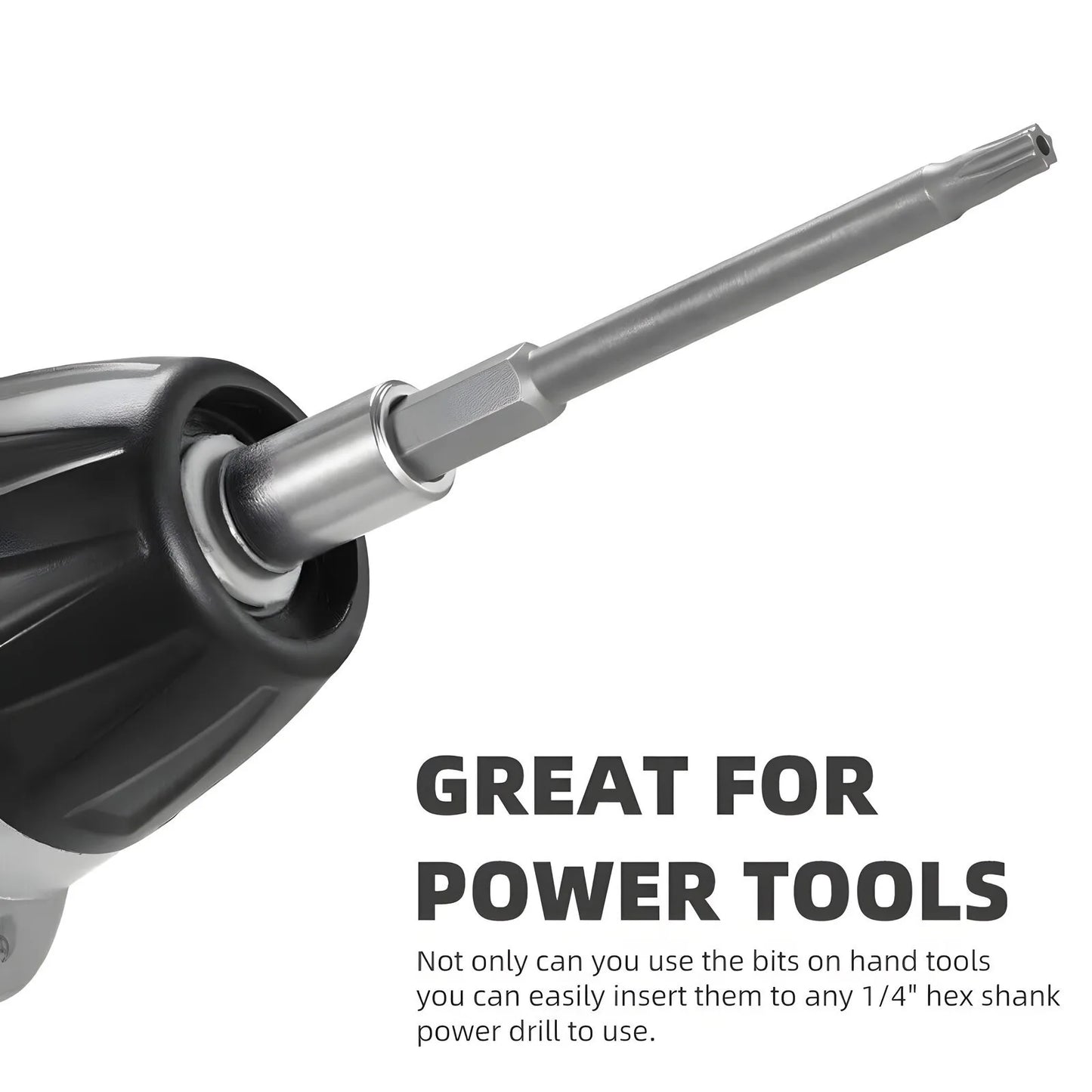 11Pcs Long Reach Torx Star Hex Security Bit Set Tamper Proof Screwdriver Bits