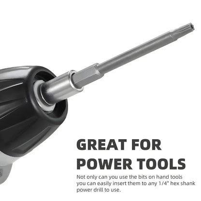 11Pcs Long Reach Torx Star Hex Security Bit Set Tamper Proof Screwdriver Bits