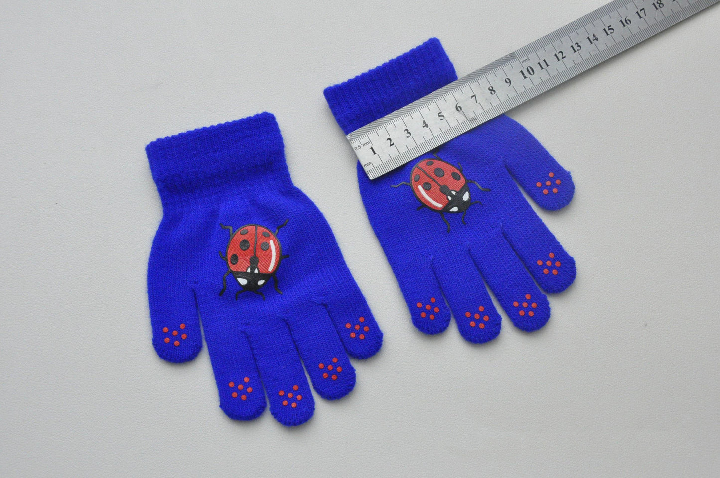 Children Knitted Warm Gloves For 5-12Y Baby Students Winter New Insect Full Finger Mittens Outdoor Cycling Skiing Gloves