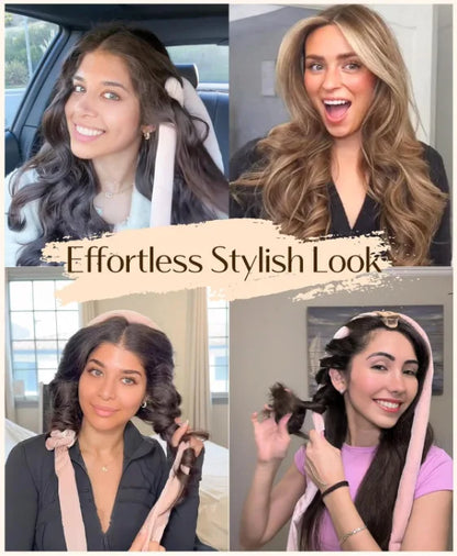 No Heat Hair Rollers Heatless Curling Rod Headband Soft Hair Curler Satin Curlers Curls Sleeping Bonnet Night Cap Styling Tools