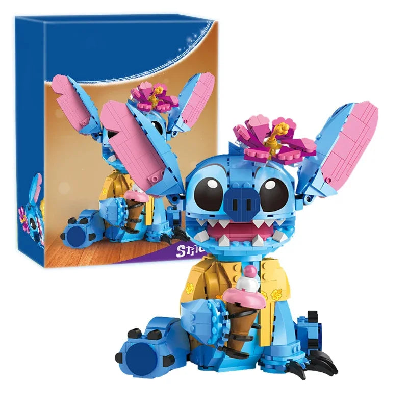 Disney Stitch Building Blocks Set - 784 Pieces Angel Compatible Building Bricks Toy Gift