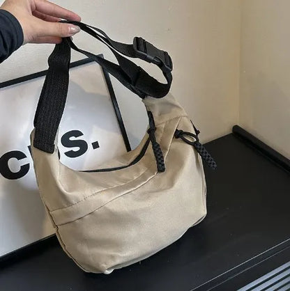 Casual Canvas Crossbody Bag for Women Designer Black Shoulder Bags Large Capacity Tote Men Travel Shopping Bag 2024