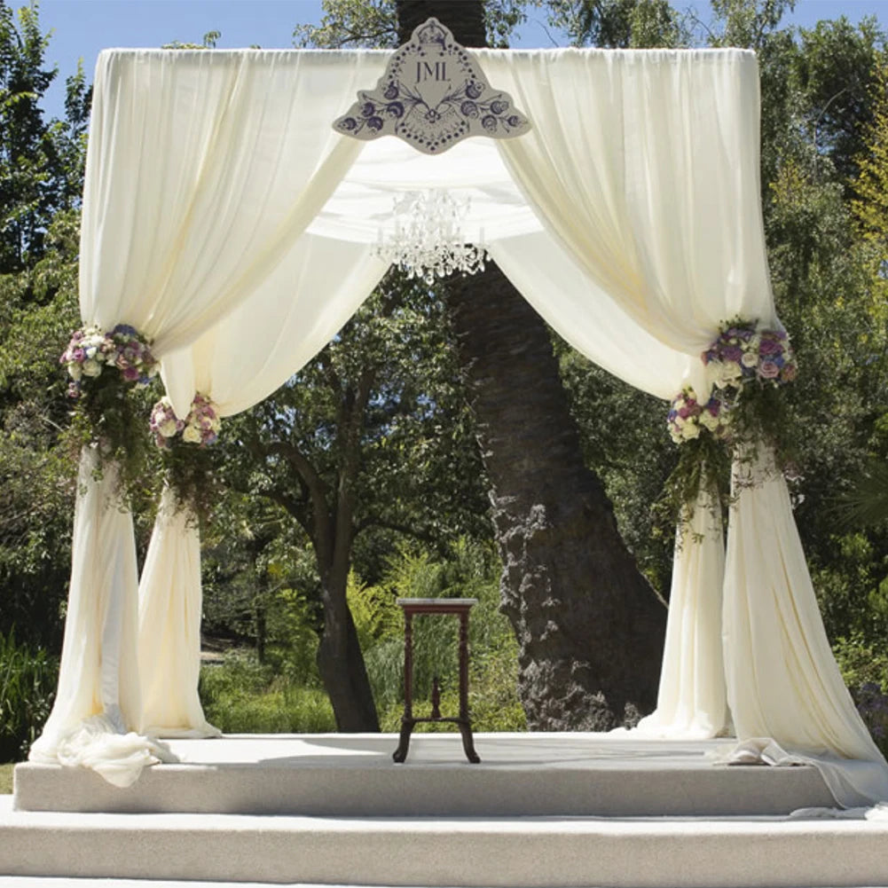Heavy Duty Wedding Backdrop Stage Stand, Outdoor Canopy Tent, Chuppah, 4 Post, 10ft x 10ft