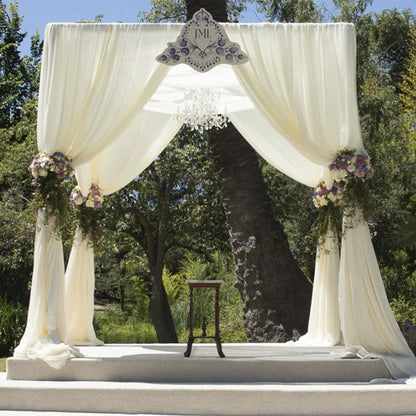 Heavy Duty Wedding Backdrop Stage Stand, Outdoor Canopy Tent, Chuppah, 4 Post, 10ft x 10ft