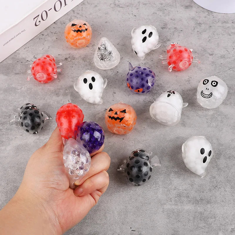 5/10/20Pcs Halloween Squeeze Ball Pumpkin Ghost Fidget Toy Kids Halloween Birthday Party Favors Trick or Treat Goodie Bag Filler